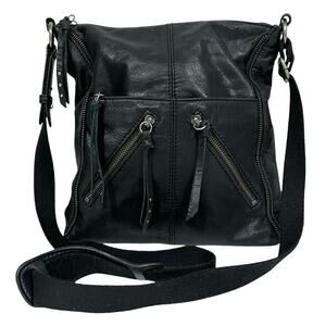 The Sak Black Leather Crossbody Bag
